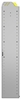 22-7163-4 Square back bin shelf unit 75"Wide x 11.5"Deep x 63"High with 4 shelves