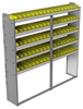 22-7372-5 Square back bin shelf unit 75"Wide x 13.5"Deep x 72"High with 5 shelves