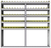 22-7372-5 Square back bin shelf unit 75"Wide x 13.5"Deep x 72"High with 5 shelves
