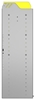 22-7548-3 Square back bin shelf unit 75"Wide x 15.5"Deep x 48"High with 3 shelves