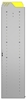 22-7563-4 Square back bin shelf unit 75"Wide x 15.5"Deep x 63"High with 4 shelves