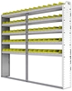 22-8172-5 Square back bin shelf unit 84"Wide x 11.5"Deep x 72"High with 5 shelves