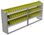 22-8336-3 Square back bin shelf unit 84"Wide x 13.5"Deep x 36"High with 3 shelves