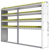 22-8358-4 Square back bin shelf unit 84"Wide x 13.5"Deep x 58"High with 4 shelves