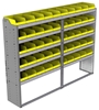 22-8563-5 Square back bin shelf unit 84"Wide x 15.5"Deep x 63"High with 5 shelves