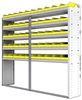 22-8572-5 Square back bin shelf unit 84"Wide x 15.5"Deep x 72"High with 5 shelves
