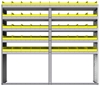 22-8572-5 Square back bin shelf unit 84"Wide x 15.5"Deep x 72"High with 5 shelves