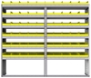 22-8572-6 Square back bin shelf unit 84"Wide x 15.5"Deep x 72"High with 6 shelves