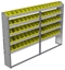 22-9163-5 Square back bin shelf unit 94"Wide x 11.5"Deep x 63"High with 5 shelves
