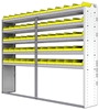 22-9572-5 Square back bin shelf unit 94"Wide x 15.5"Deep x 72"High with 5 shelves