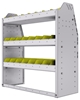 23-3336-3 Profiled back bin shelf unit 34.5"Wide x 13.5"Deep x 36"High with 3 shelves