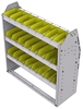 23-3336-3 Profiled back bin shelf unit 34.5"Wide x 13.5"Deep x 36"High with 3 shelves