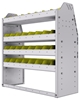 23-3336-4 Profiled back bin shelf unit 34.5"Wide x 13.5"Deep x 36"High with 4 shelves