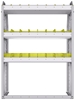 23-3348-3 Profiled back bin shelf unit 34.5"Wide x 13.5"Deep x 48"High with 3 shelves