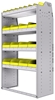 23-3558-4 Profiled back bin shelf unit 34.5"Wide x 15.5"Deep x 58"High with 4 shelves