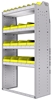 23-3563-4 Profiled back bin shelf unit 34.5"Wide x 15.5"Deep x 63"High with 4 shelves