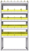 23-3563-5 Profiled back bin shelf unit 34.5"Wide x 15.5"Deep x 63"High with 5 shelves