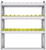 23-4348-3 Profiled back bin shelf unit 43"Wide x 13.5"Deep x 48"High with 3 shelves