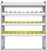 23-4348-4 Profiled back bin shelf unit 43"Wide x 13.5"Deep x 48"High with 4 shelves