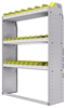 23-4358-3 Profiled back bin shelf unit 43"Wide x 13.5"Deep x 58"High with 3 shelves