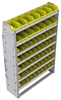 23-4363-7 Profiled back bin shelf unit 43"Wide x 13.5"Deep x 63"High with 7 shelves