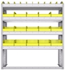 23-4548-4 Profiled back bin shelf unit 43"Wide x 15.5"Deep x 48"High with 4 shelves