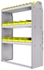 23-4558-3 Profiled back bin shelf unit 43"Wide x 15.5"Deep x 58"High with 3 shelves