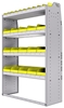 23-4563-4 Profiled back bin shelf unit 43"Wide x 15.5"Deep x 63"High with 4 shelves