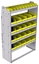23-4563-5 Profiled back bin shelf unit 43"Wide x 15.5"Deep x 63"High with 5 shelves