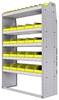 23-4563-5 Profiled back bin shelf unit 43"Wide x 15.5"Deep x 63"High with 5 shelves