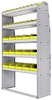 23-4572-5 Profiled back bin shelf unit 43"Wide x 15.5"Deep x 72"High with 5 shelves