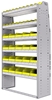 23-4572-6 Profiled back bin shelf unit 43"Wide x 15.5"Deep x 72"High with 6 shelves