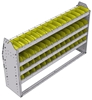 23-5336-4 Profiled back bin shelf unit 58.5"Wide x 13.5"Deep x 36"High with 4 shelves