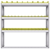 23-5358-3 Profiled back bin shelf unit 58.5"Wide x 13.5"Deep x 58"High with 3 shelves