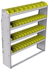 23-5363-4 Profiled back bin shelf unit 58.5"Wide x 13.5"Deep x 63"High with 4 shelves