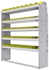 23-5363-5 Profiled back bin shelf unit 58.5"Wide x 13.5"Deep x 63"High with 5 shelves