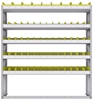 23-5363-5 Profiled back bin shelf unit 58.5"Wide x 13.5"Deep x 63"High with 5 shelves