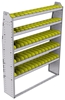 23-5372-5 Profiled back bin shelf unit 58.5"Wide x 13.5"Deep x 72"High with 5 shelves