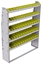 23-5372-5 Profiled back bin shelf unit 58.5"Wide x 13.5"Deep x 72"High with 5 shelves