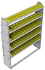 23-5372-5 Profiled back bin shelf unit 58.5"Wide x 13.5"Deep x 72"High with 5 shelves