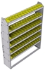 23-5372-6 Profiled back bin shelf unit 58.5"Wide x 13.5"Deep x 72"High with 6 shelves