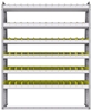 23-5372-6 Profiled back bin shelf unit 58.5"Wide x 13.5"Deep x 72"High with 6 shelves