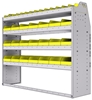 23-5548-4 Profiled back bin shelf unit 58.5"Wide x 15.5"Deep x 48"High with 4 shelves
