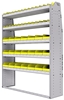 23-5572-5 Profiled back bin shelf unit 58.5"Wide x 15.5"Deep x 72"High with 5 shelves