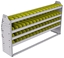 23-6336-4 Profiled back bin shelf unit 67"Wide x 13.5"Deep x 36"High with 4 shelves