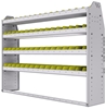 23-6348-4 Profiled back bin shelf unit 67"Wide x 13.5"Deep x 48"High with 4 shelves