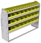 23-6548-4 Profiled back bin shelf unit 67"Wide x 15.5"Deep x 48"High with 4 shelves