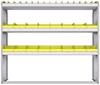 23-6558-3 Profiled back bin shelf unit 67"Wide x 15.5"Deep x 58"High with 3 shelves