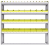 23-6563-4 Profiled back bin shelf unit 67"Wide x 15.5"Deep x 63"High with 4 shelves