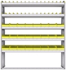 23-6572-5 Profiled back bin shelf unit 67"Wide x 15.5"Deep x 72"High with 5 shelves